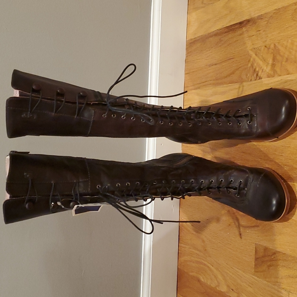 NWT Size 9 Brown Leather Women Timberland Granny Lace Boots